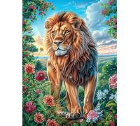 León de la Selva Puzzle 1000 Piezas Cartón Resistente para Coleccionistas Cuentos de Hadas de Animales y Plantas Entretenimiento Toda La Familia Mejora Memoria Pack Completo para Navidad 1000 PCS