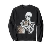 León de montaña Esqueleto Halloween Sudadera