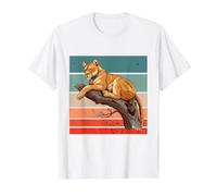 León de montaña Puma Puma Gato montés Pantera Amante de los Camiseta gráfica económica, Hombre, Blanco, S