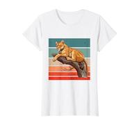 León de montaña Puma Puma Gato montés Pantera Amante de los Camiseta gráfica económica, Mujer, Blanco, XL