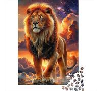 León de pie Cielo 1000 Piezas Stock De Cartas Premium Rompecabezas Clásicos Entusiastas De Jigsaw Senior Entrenamiento Cerebral Decoración De Paredes Idea De Regalo 70x50cm/1000pcs