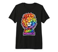 León del Orgullo Gay LGBTQ Rainbow Lion Queer Pride Igualdad Camiseta Premium