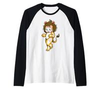 León del Zodiaco Kewpie Baby Leo Camiseta Manga Raglan