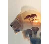 LeóN Diamond Painting, 5D Diamond Painting Adultos Sunset, DIY Manualidades Adultos Kit Punto de Cruz, Cuadro Diamantes Cristal Bordado Artesanía, Decoración Hogar, Regalo Mujer 40x50cm fjh-4441