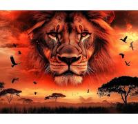León Diamond Painting Pájaro Diamond Painting Adultos DIY Pintura de Diamante Manualidades Adultos 5D Kit Punto de Cruz Cristal Art Creart Pintura Diamante para Decoración Pared Hogar 30x40cm,Model227