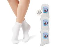 LEON D'ORO Calcetín niño algodón 3/6 pares calcetines niño algodón ligero verano calcetines Made in Italy, Blanco 3 Pares, 34-37