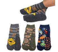 LEON D'ORO Calcetines Antideslizantes de Algodón para Niño, ABS para Escuela y Casa, Inflables, Made in Italy, 23-28