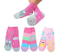 LEON D'ORO Calcetines de niña antideslizantes de algodón, 3 pares de calcetines para niña, ABS, escuela, casa, hinchables, fabricados en Italia (IT, número, 35, 40, ASS3, 3 pares), ASS2 3Pair, 35-40