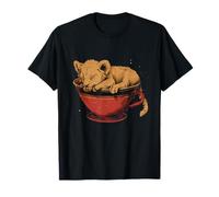 León durmiente León dormido Copa siesta Animal durmiendo Camiseta