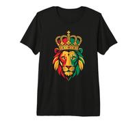 León etíope de Judá Corona Sion Reggae Camiseta Premium