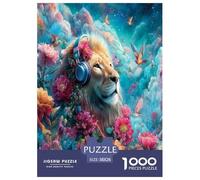 León Fierce Puzzle 1000 Piezas, Moderno DIY,Entretenimiento Creativo Clásicos para Adultos Y Niños A Partir De 12 Años Un Rompecabezas Desafiante - Obra De Arte 38x26cm/1000pcs