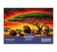 León Fierce Puzzle De 1000 Pièces Pour Adultes Et Enfants À Partir De 12 ANS Jeu Cadeau Unique Vida Silvestre Divertissement Créatif Cadeau Classiques Décoration De La Maison 70x50cm/1000pcs