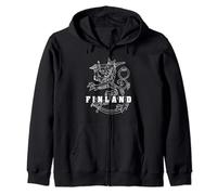 León finlandés Finlandia histórico raíz escandinava Europa Sudadera con Capucha
