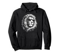 León Fresco con Gafas de Sol Retro con diseño de Cara seria para Hombre Sudadera con Capucha