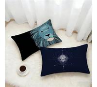 LeóN Funda Cojin 30x50 Juego de 2, Abstracto Rectangular Funda Almohada 50x30cm con Cremallera Oculta, Impermeable Lino Fundas Cojines, Fundas de Cojines para Sofá Cama Silla o Jardín Regalo 7-7091