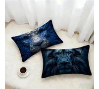 LeóN Funda Cojin 50x60 Juego de 2, Animal Rectangular Funda Almohada 60x50cm con Cremallera Oculta, Suave Terciopelo Fundas Cojines, Fundas de Cojines para Sofá Cama Silla o Jardín Regalo 7-6878