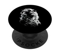 León Gafas de Sol Amante Animal Safari África Diseño Gráfi PopSockets PopGrip Adhesivo