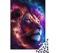 León Galaxia Puzzle de 1000 Piezas Papel para Adultos Noche Universo Juego de Puzzle 1000 Piezas Relajación Hogar Familia 38x26cm/1000pcs