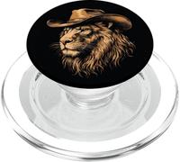 León genial con sombrero para una aventura occidental PopSockets PopGrip para MagSafe