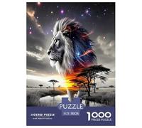 León Gigante Puzzle 1000 Piezas, Juego Educativo, Desafío, para Adultos Y Niños Mayores De 12 Años Un Rompecabezas Desafiante - Obra De Arte 38x26cm/1000pcs