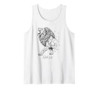 León gobierna el rey real salvaje Fierce Depredador Jungle Vibe Camiseta sin Mangas