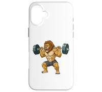 León Halterofilia Fitness Gimnasio Entren Carcasa para iPhone 16 Plus