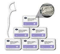LeoN Home Púas de hilo dental con fundas de viaje portátiles, dientes de limpieza profunda Pro-Health para el cuidado bucal, 300 piezas (50 unidades/estuche, paquete de 6)