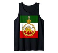 León iraní y Sol Pahlavi Corona Símbolo Patrimonio Camiseta sin Mangas