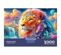 León joyado en un Reino de fantasía Puzzle De 1000 Piezas el León Juego Clásico para Niños Y Adultos, Reciclado 52x38cm/1000pcs