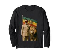 León Judá Emperador Etíope Haile Selassie Rasta Jamaicano Manga Larga