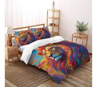 León Juego De Cama Tamaño Elegant Comfort Lujoso animaleses Funda De Edredón 3 Piezas - 2 Funda De Almohada(50 * 75) Super King(260x220cm)