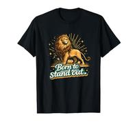 León León Leo Born to Stand out Camiseta gráfica económica