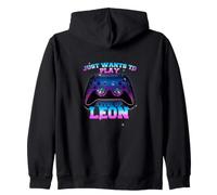 Leon - Level UP con Controller: Solo Quiere Jugar Sudadera con Capucha