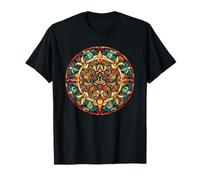 León Mandala Tribal Sun Totem Mystic Circle Camiseta