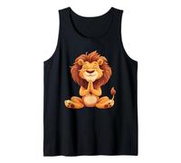 León Meditante Tranquilo Calma Serenidad Camiseta sin Mangas