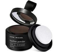 LEON MIGUEL Polvo de raíz, resistente al agua, como corrector perfecto para ocultar el cabello, maquillaje invisible para engrosar el cabello (marrón, Hairline Powder)