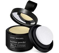 LEON MIGUEL Polvo para la línea del cabello, cubre y oculta instantáneamente las líneas de cabello que retroceden, cabello debilitado, resistente al agua 4g RUBIO CLARO