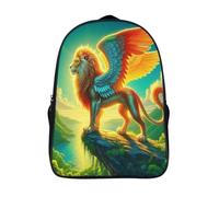 león mochila escolar en 3d 2 compartimento con arnés ajustables animales bestia informal grande mochila informal moda mochilas impreso-16,para estudiantes safari de senderismo