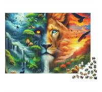 León Mundo Animal Puzzle de 1000 Piezas Puzzle para Adultos Paisaje Natural Relajante Regalo Familiar 52x38cm/1000pcs