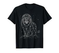 León Naturaleza Amante Cielo Estrellado Vintage Wildlife Graphic Camiseta