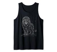 León Naturaleza Amante Cielo Estrellado Vintage Wildlife Graphic Camiseta sin Mangas