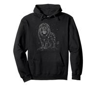 León Naturaleza Amante Cielo Estrellado Vintage Wildlife Graphic Sudadera con Capucha