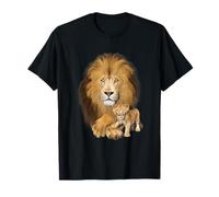 León, niño león, león pequeño, padre león Camiseta
