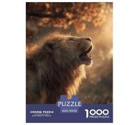 León Puzle 1000 Piezas Animal Salvaje - Juego Familiar, Reto Progresivo, Póster Guía 1:1, 70x50cm/1000pcs