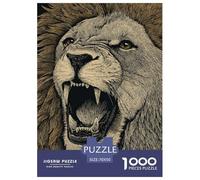 León Puzle 1000 Piezas Animals - Actividad EduGatoiva Y Relajante, Impresión Mate, Regalo Cumpleaños, 70x50cm/1000pcs