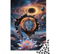 León Puzzle 1000 Piezas Agujero Negro Rompecabezas para Adultos Puzzle De Madera Rompecabezas DIY Obra De Arte Partir De 14 Años 1000pcs (75x50cm)