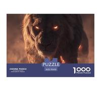 León Puzzle 1000 Piezas Animal Salvaje - Colección Artística, Experiencia Zen En Casa, Packaging Cuidado, Póster, 70x50cm/1000pcs