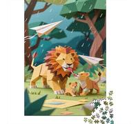 León Puzzle 1000 Piezas, Vida Salvaje Regalos, Juguete Educativo, Decoración del Hogar, Rompecabezas Adultos, A Partir De 14 Años 1000pcs (75x50cm)