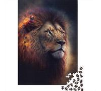 León Puzzle de 1000 Piezas Papel Puzzle para Adultos Estilo Vida Nocturna de Animales Juego de Puzzle 1000 Piezas Relajación Concentración Familia Regalo Decoración 52x38cm/1000pcs