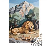 León Puzzle De 1000, Vida Salvaje DIY, Juguete Educativo, Decoración del Hogar, Rompecabezas para Adultos, A Partir De 14 Años 1000pcs (75x50cm)